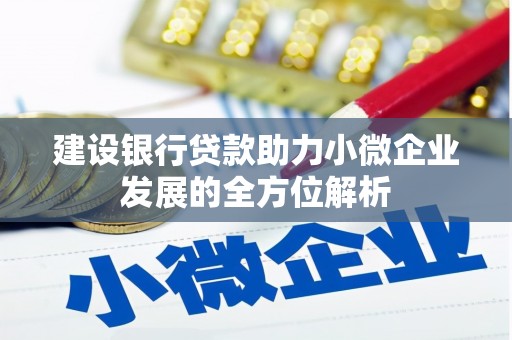 高雄建设银行贷款助力小微企业发展的全方位解析